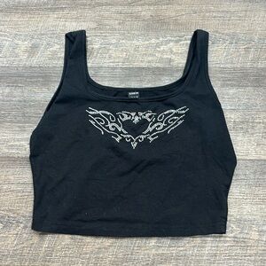 Black Gem Crop Top